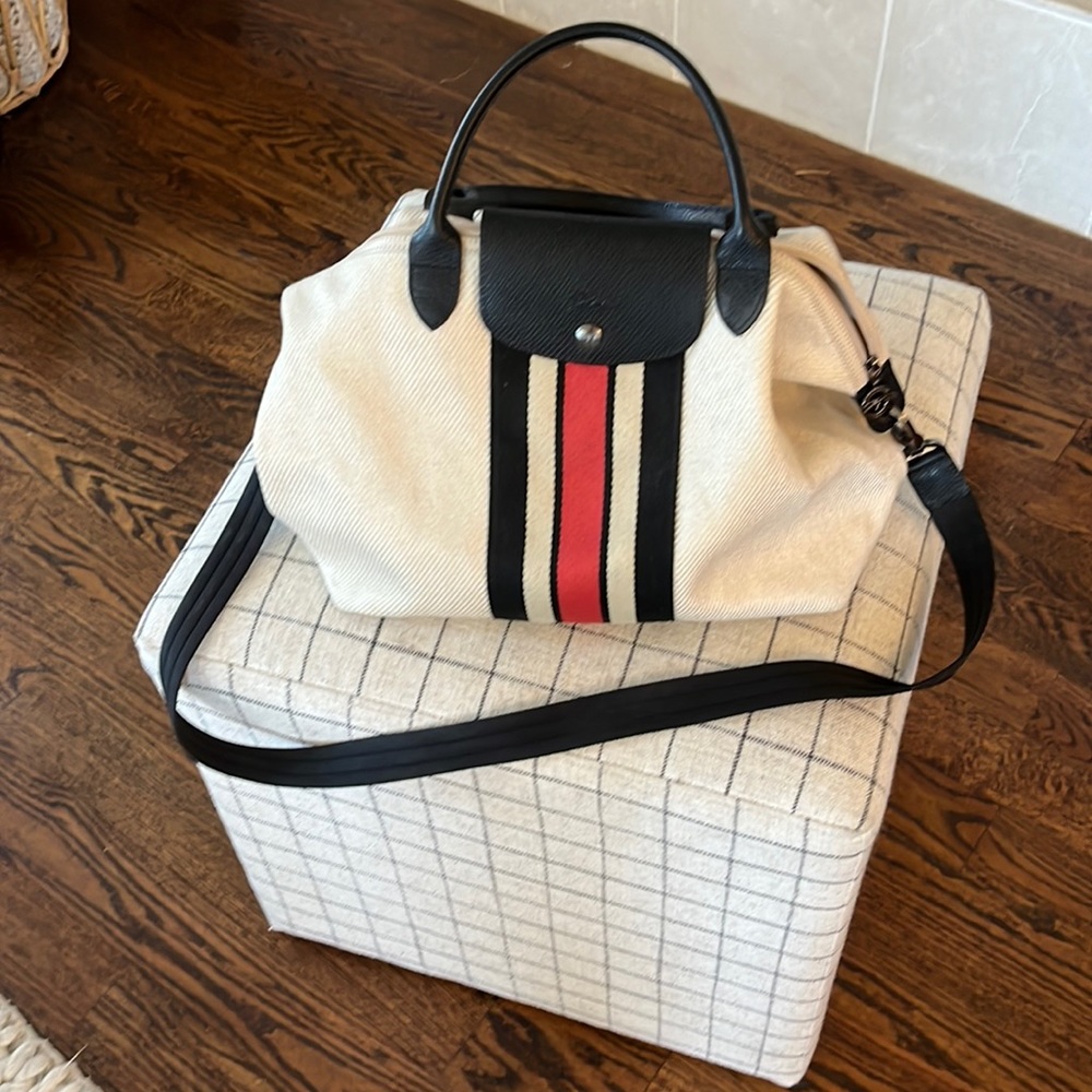 Longchamp striped handbag